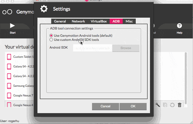 Start android emulator manager mac