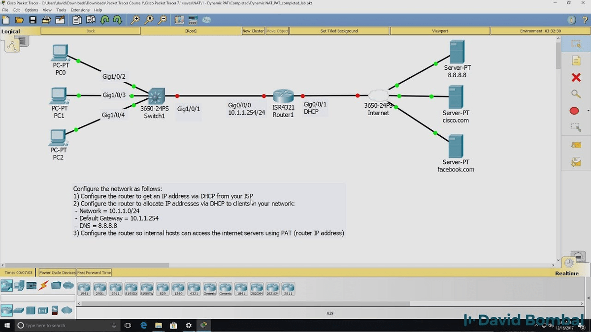 Cisco packet tracer examples