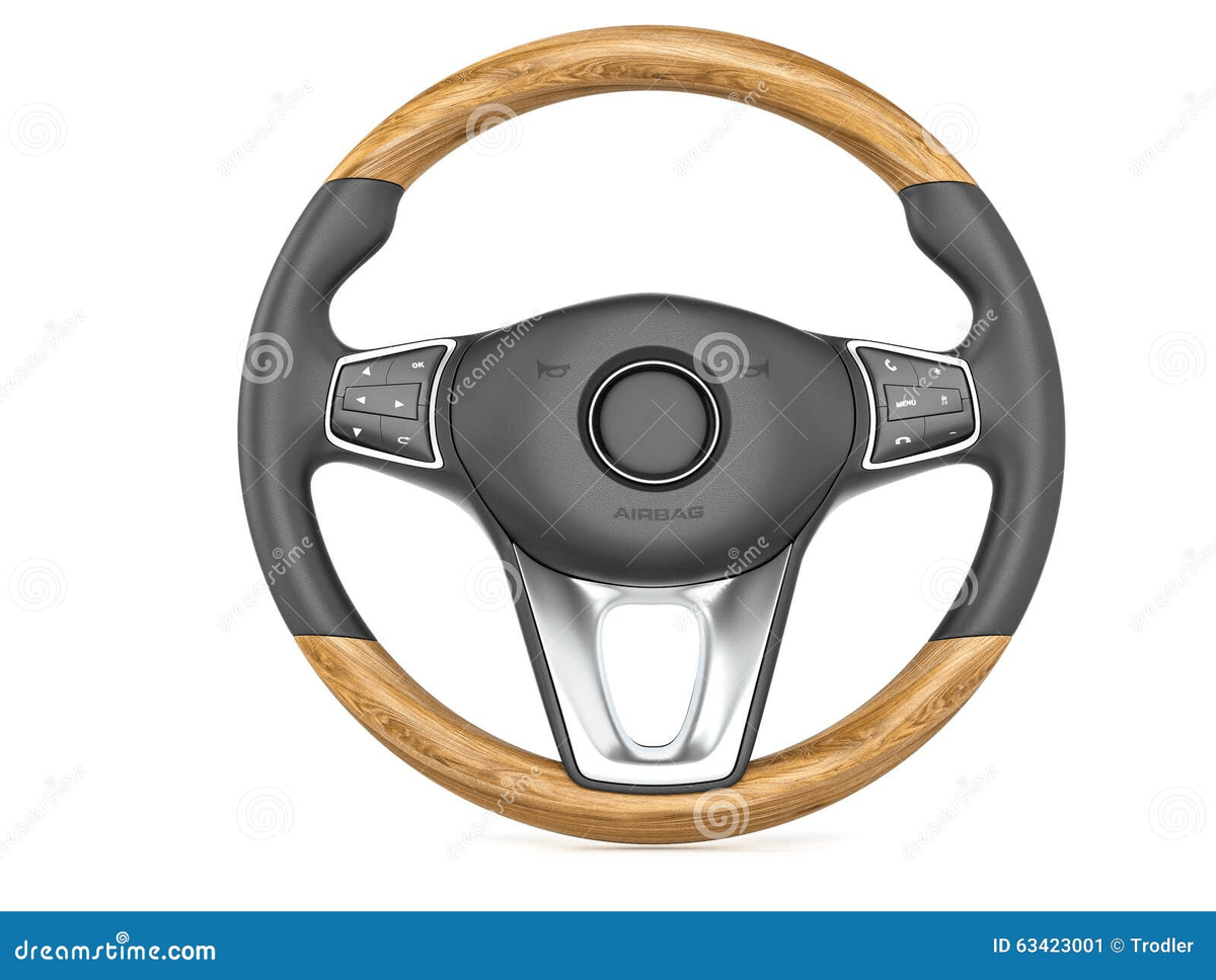 Illustration car steering wheel driver