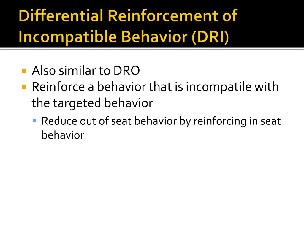 Differential reinforcement of alternative behavior exam...