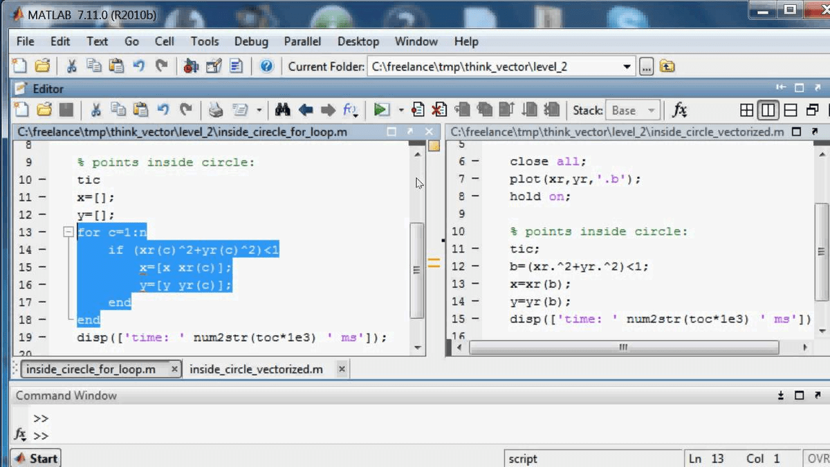 Matlab matrix indexing
