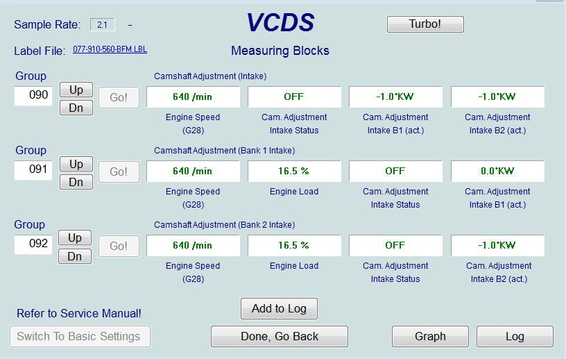 Vcds tdi timing directions