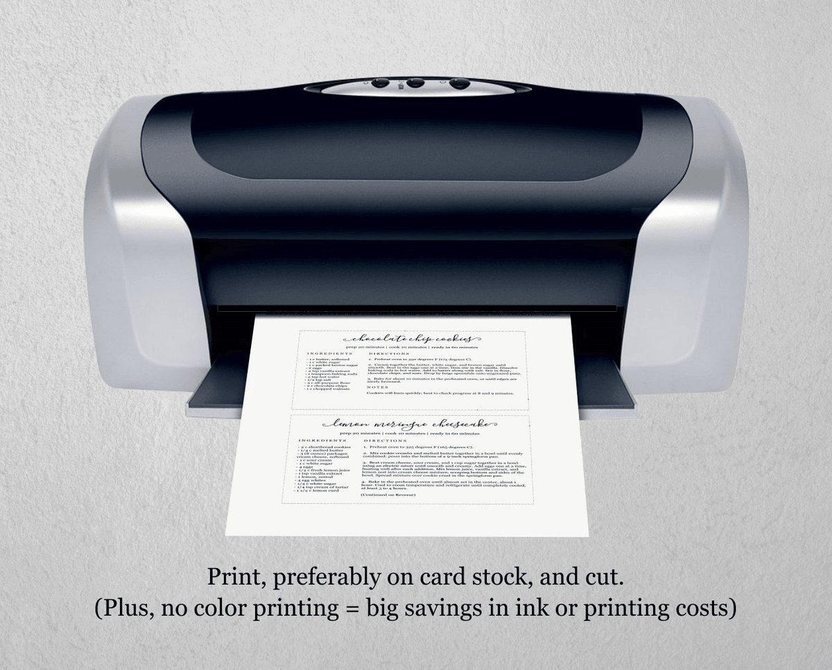 Microsoft word 4x6 recipe card template