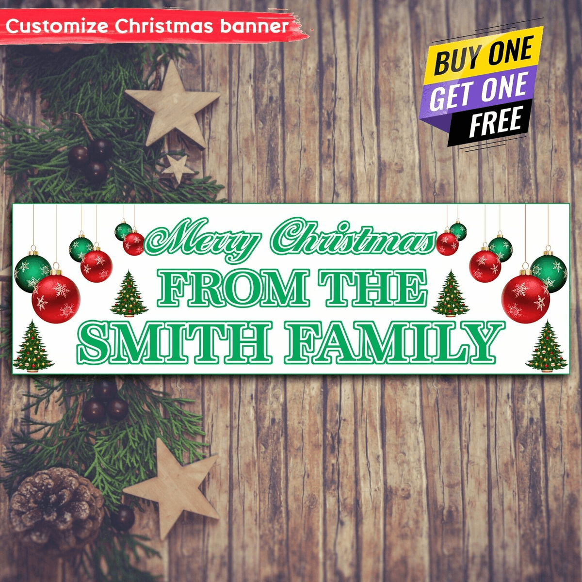 Kids happy christmas tree