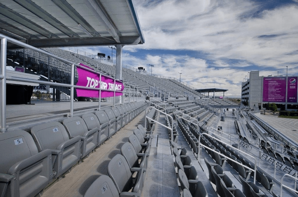 Risers at winstar casino concert venue