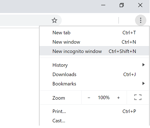 Chrome for mac shortcut open new incognito window