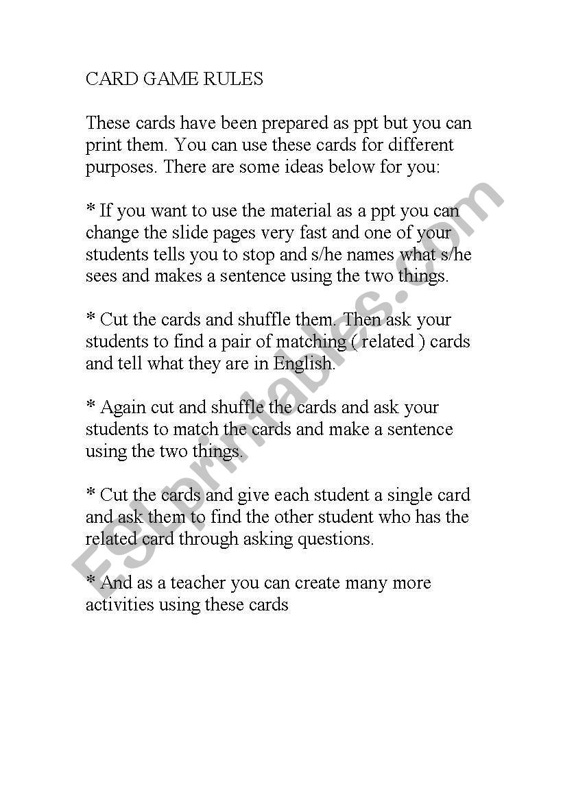 Signal card game rules