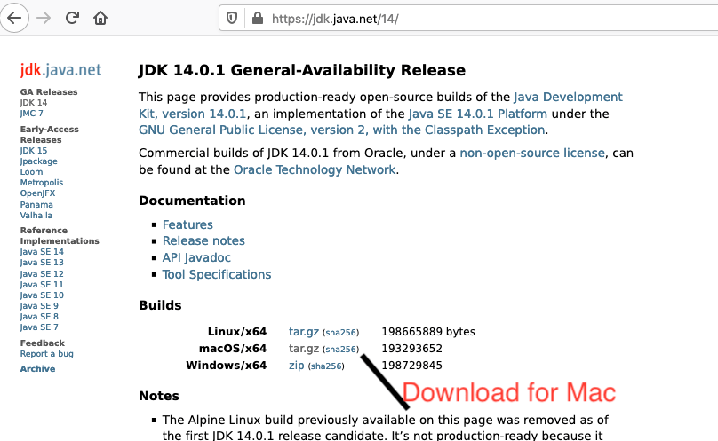 Recommended java versions for mac os x