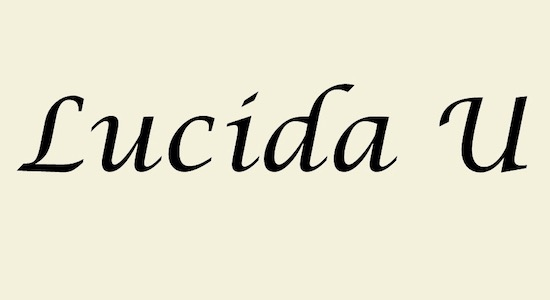 Lucida calligraphy font family free download