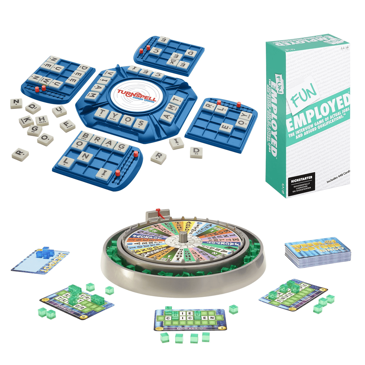 Wheel of fortune bingo board game