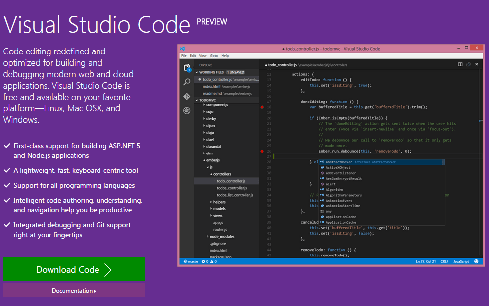 Visual studio code vs visual studio for mac
