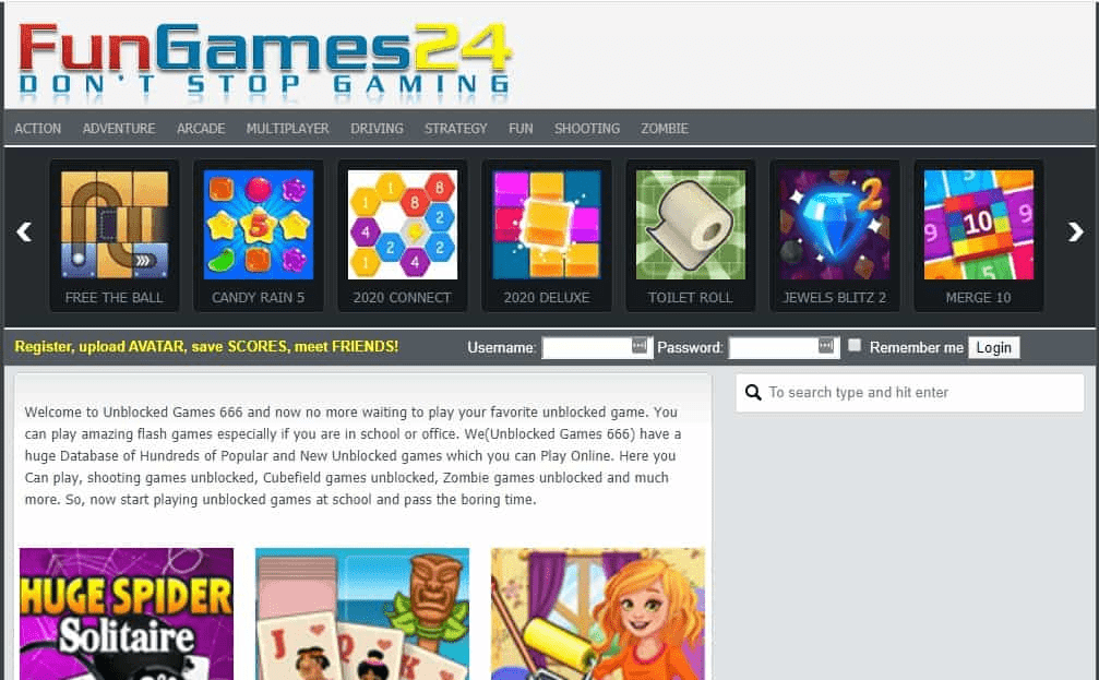 Free and fun unblocked games