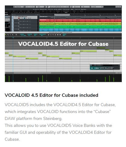 VOCALOID4 Editor DTM/DAW VOCALOID4 Editor for CUBASE