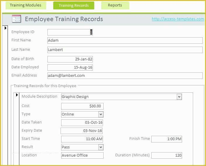 Access Employee Database Template Improving Workforce Skills Through