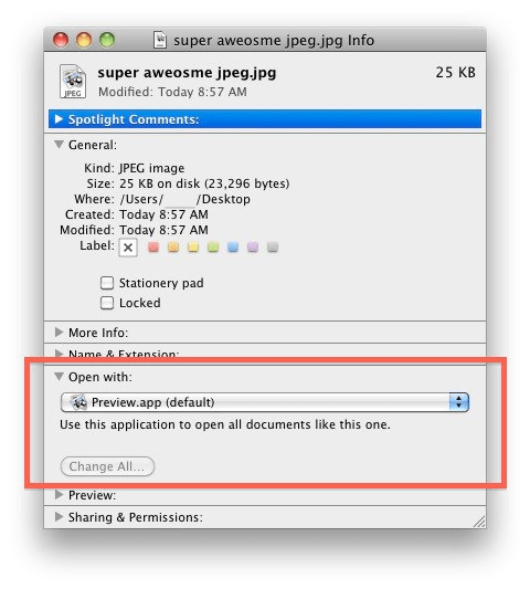 Mac os x sierra change default application for file