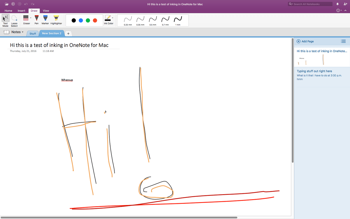 Ink to text onenote for mac