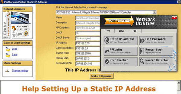 Port forward network utilities registration code