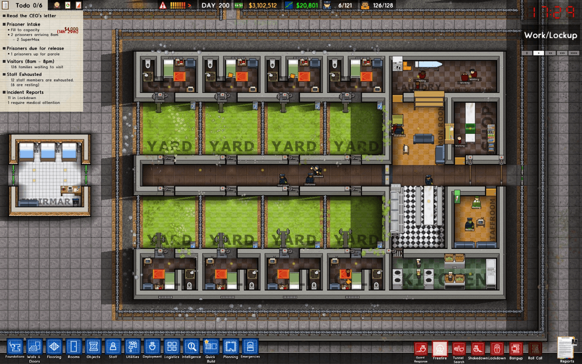 Prison architect small prison layout
