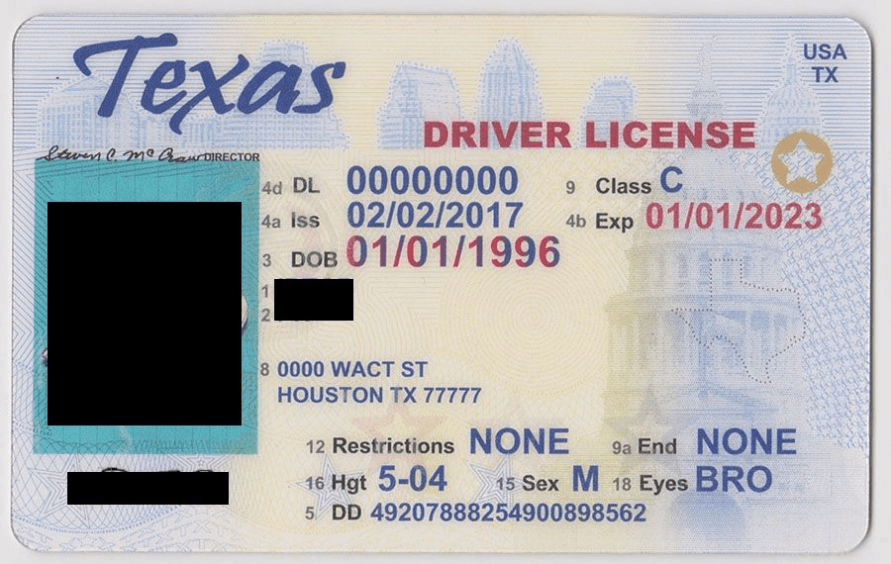 drivers license template pdf