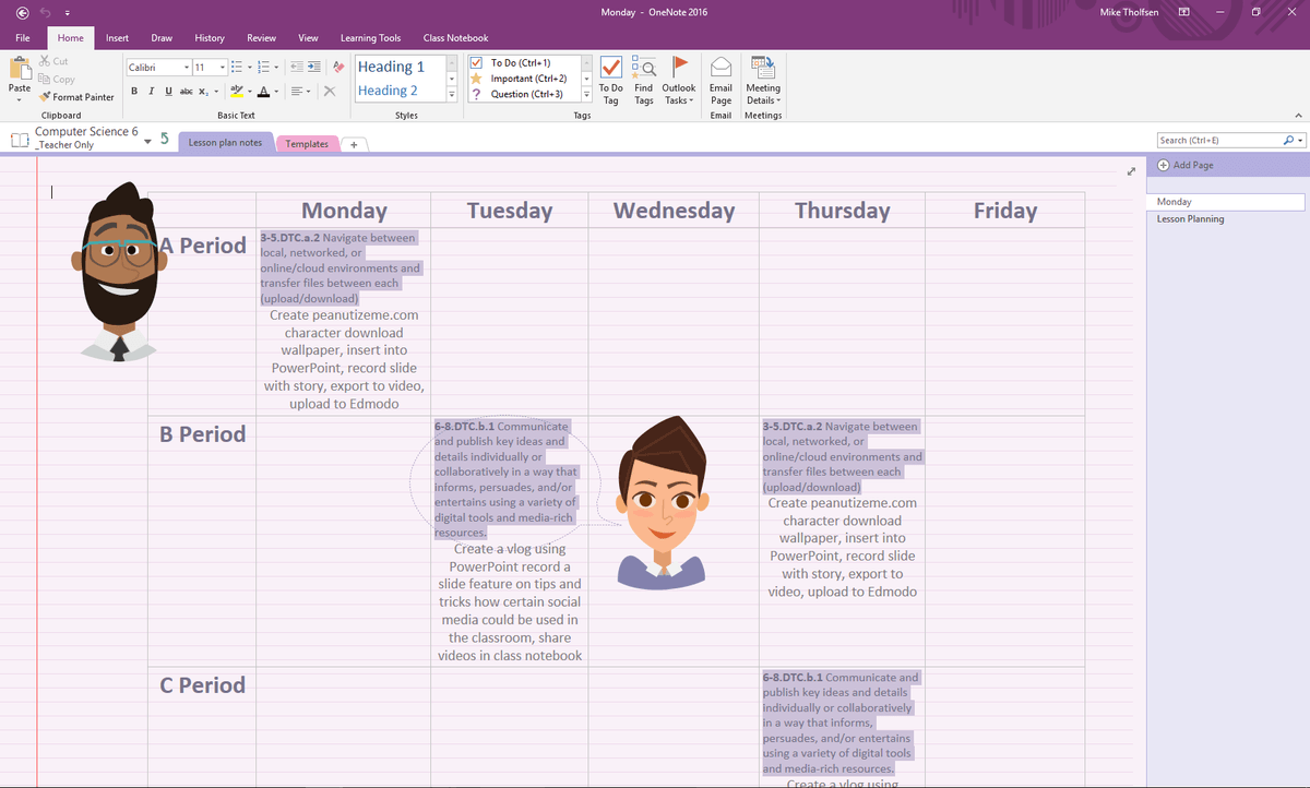 Examples of great onenote class notebooks