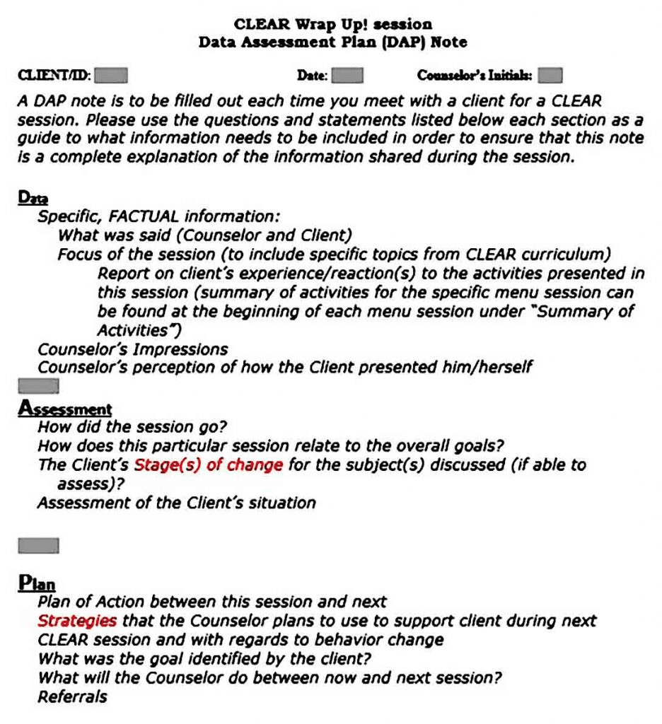 Darp note examples