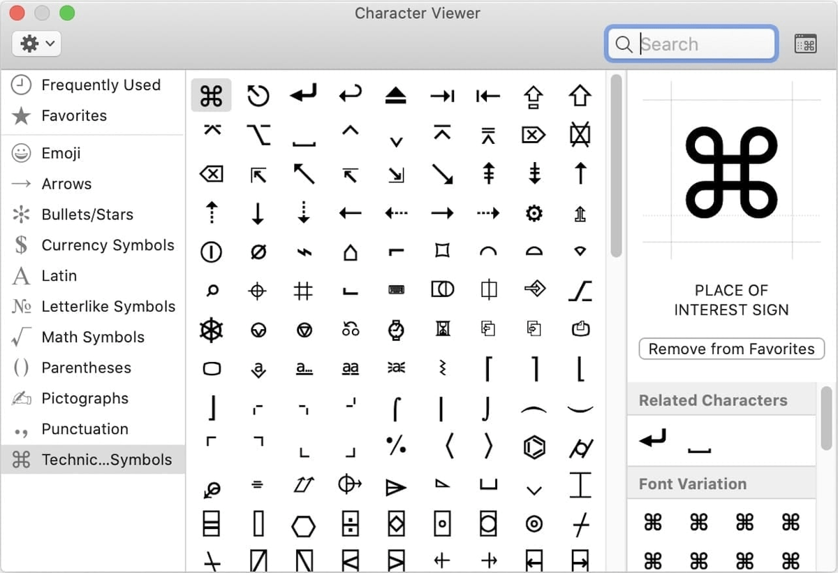 Make keyboard shortcuts for symbols mac