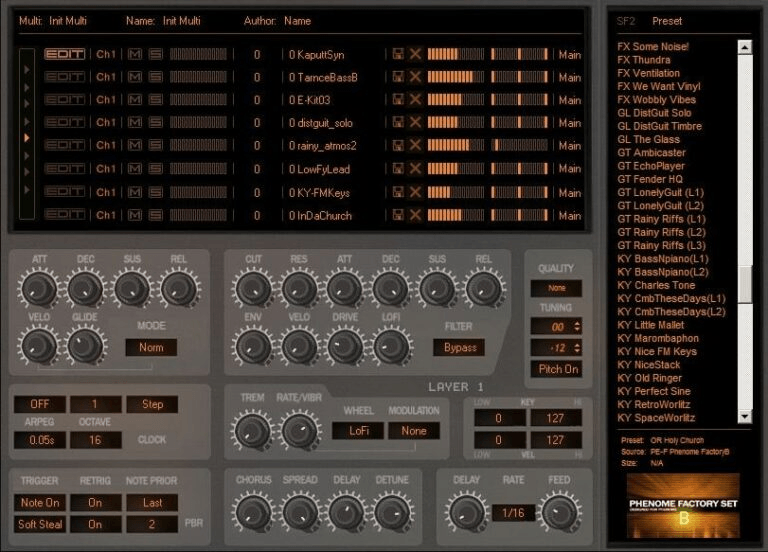 BassMidi VSTi screenshot