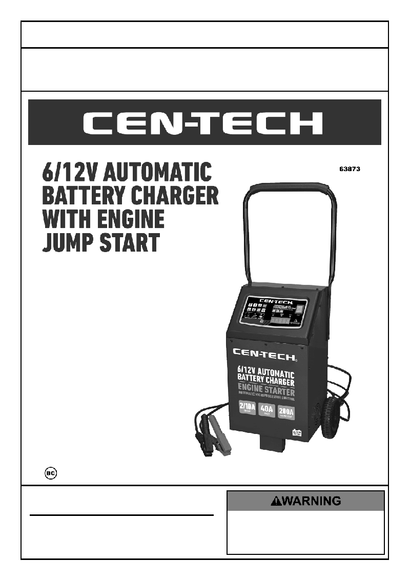 63423 cen tech battery charger fix