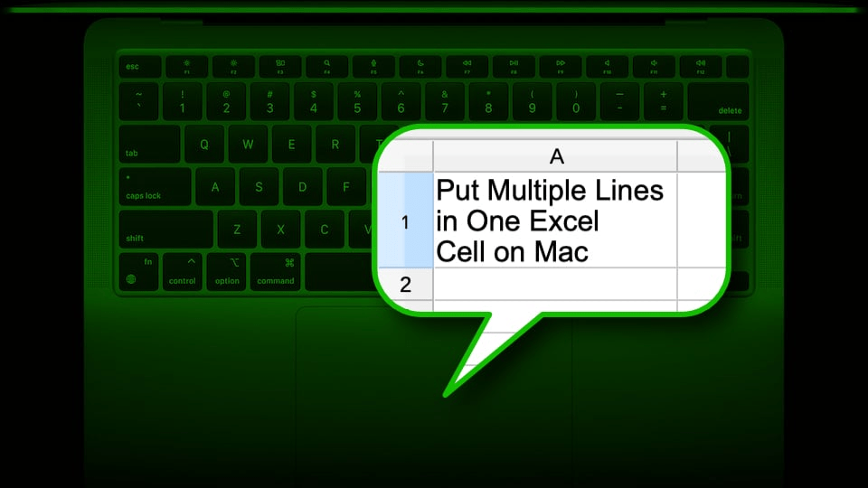 How do you do a return in an excel 2008 for mac cell