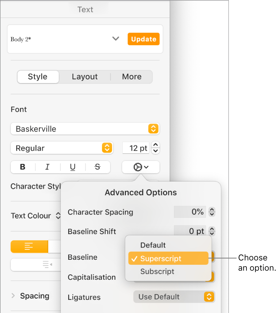 superscript-in-word-for-mac