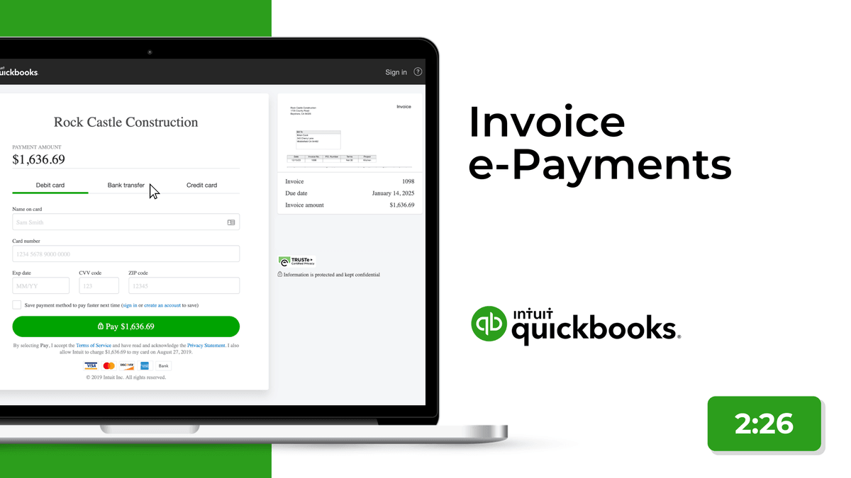 Quickbooks for mac invoicing