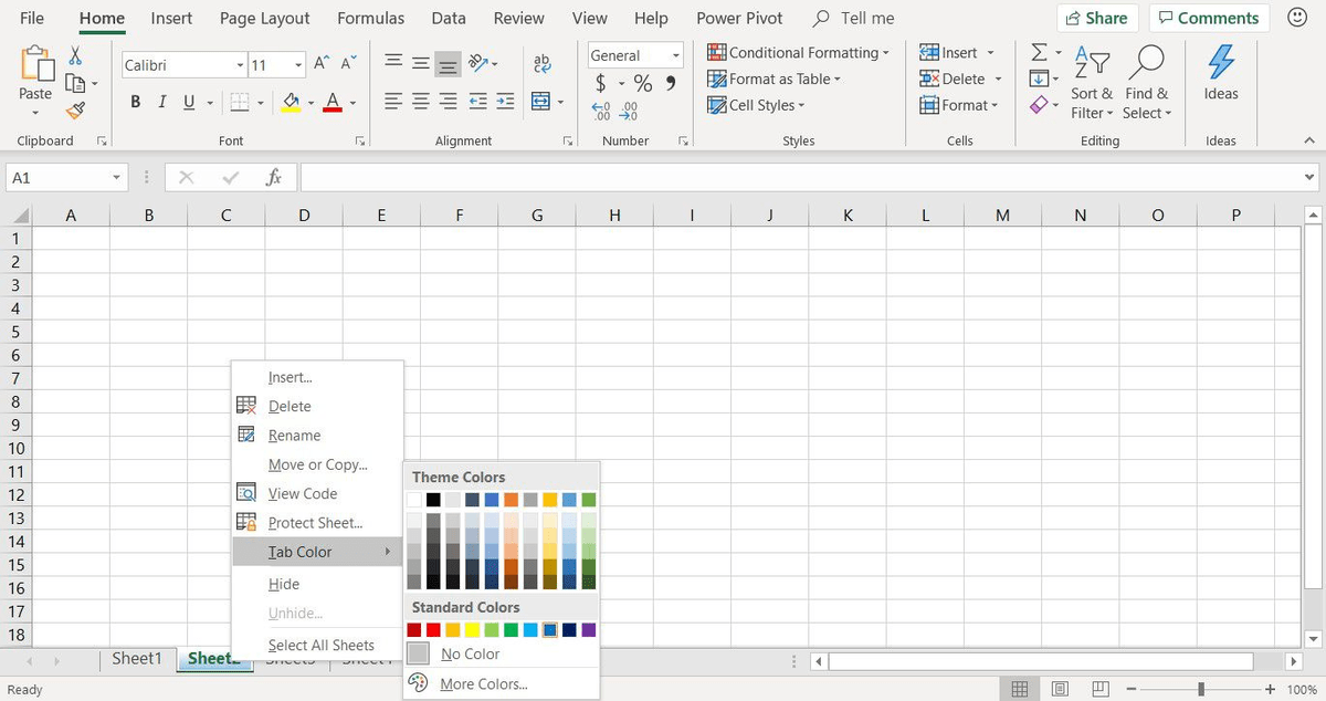 Excel shortcut for color fill mac