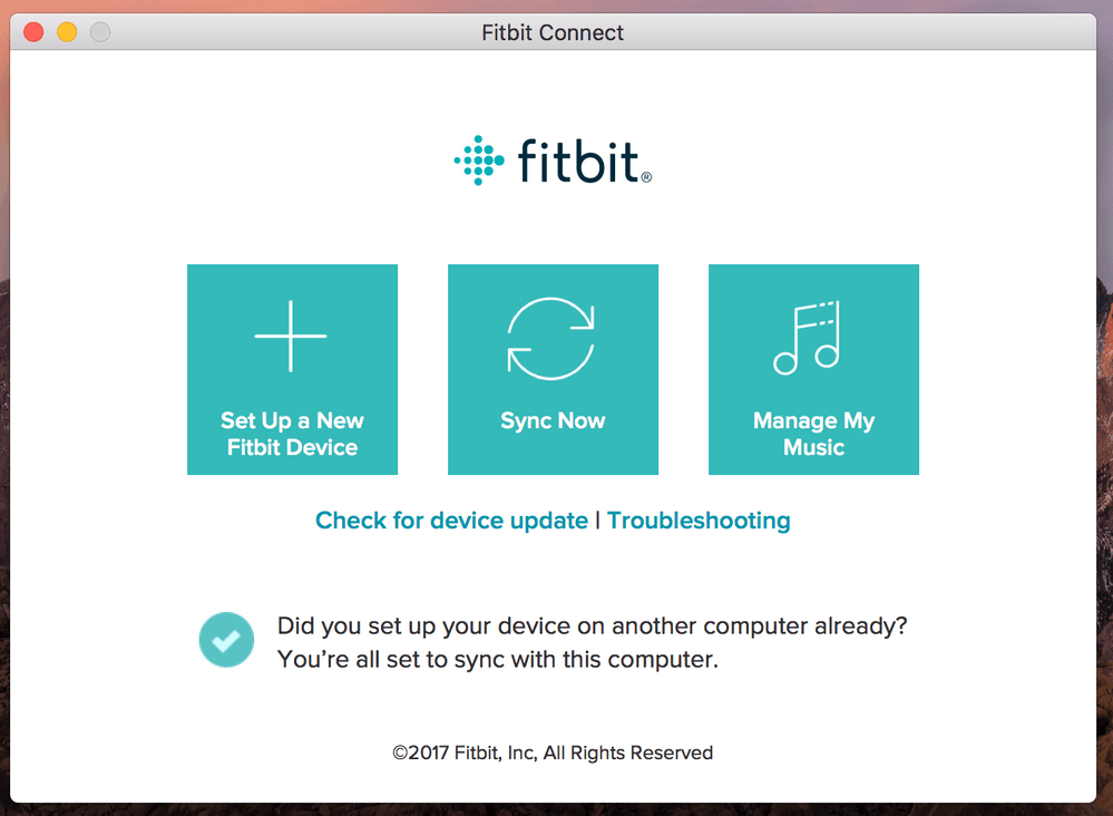 Is there a fitbit connect app for mac