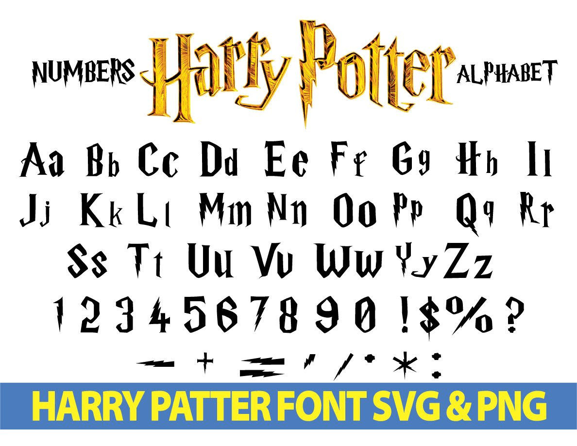 Harry potter font free download easy