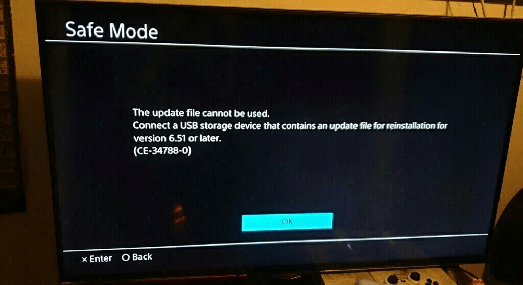 Ps4 reinstall system software cannot find update file