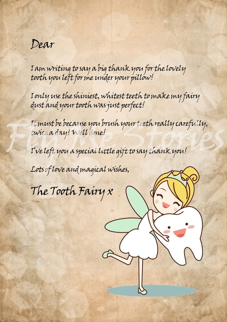 Networking List Sample Tooth fairy letter template word document
