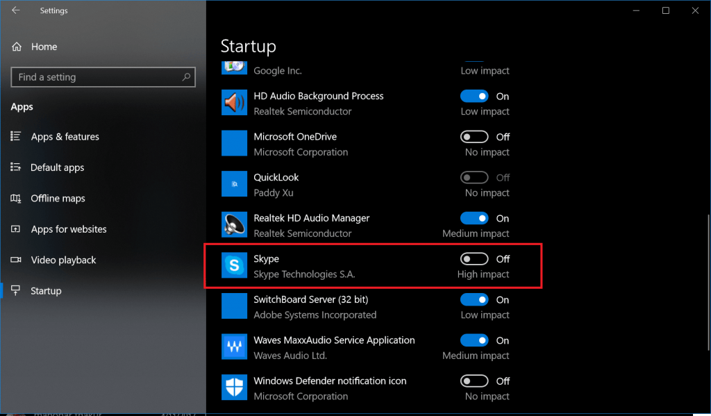 Windows 10 stop programs running on startup
