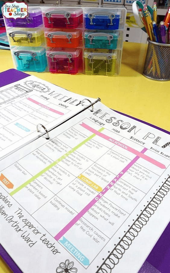 Lesson plan book template