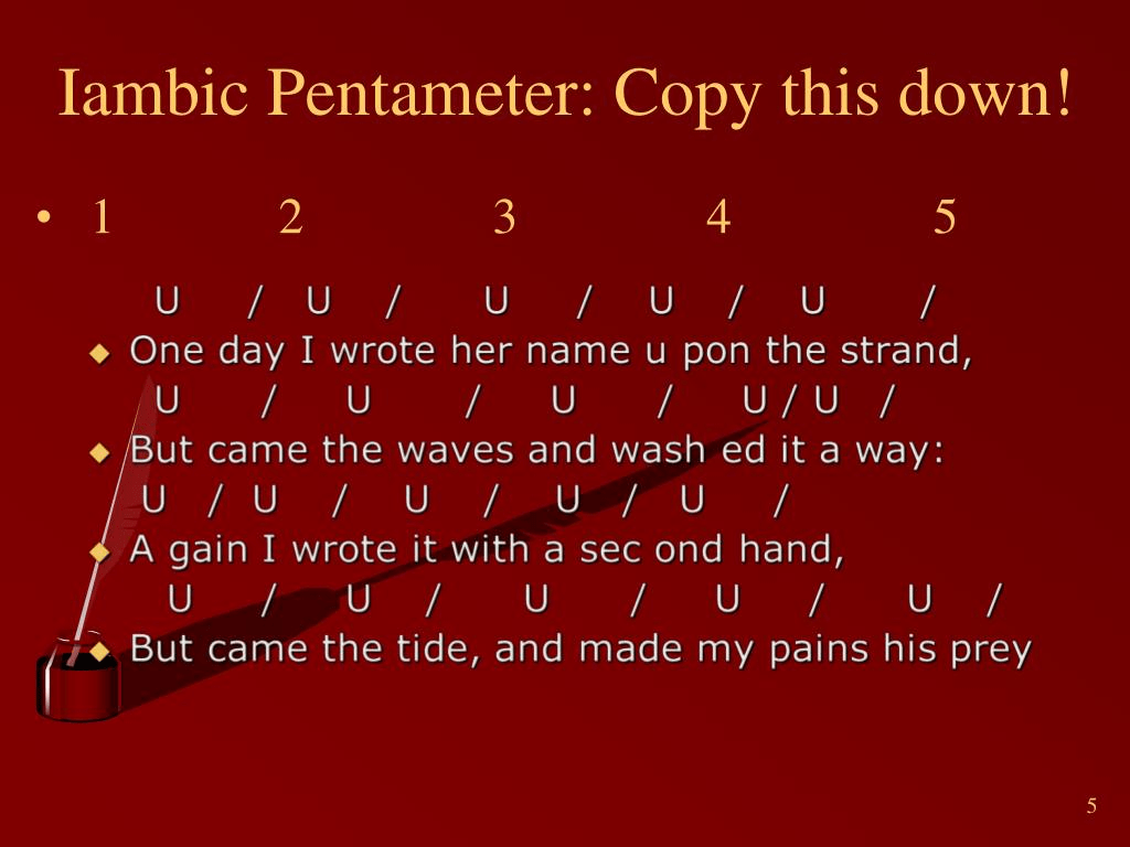 Poetry Layout Model Sonnet 18 iambic pentameter uses
