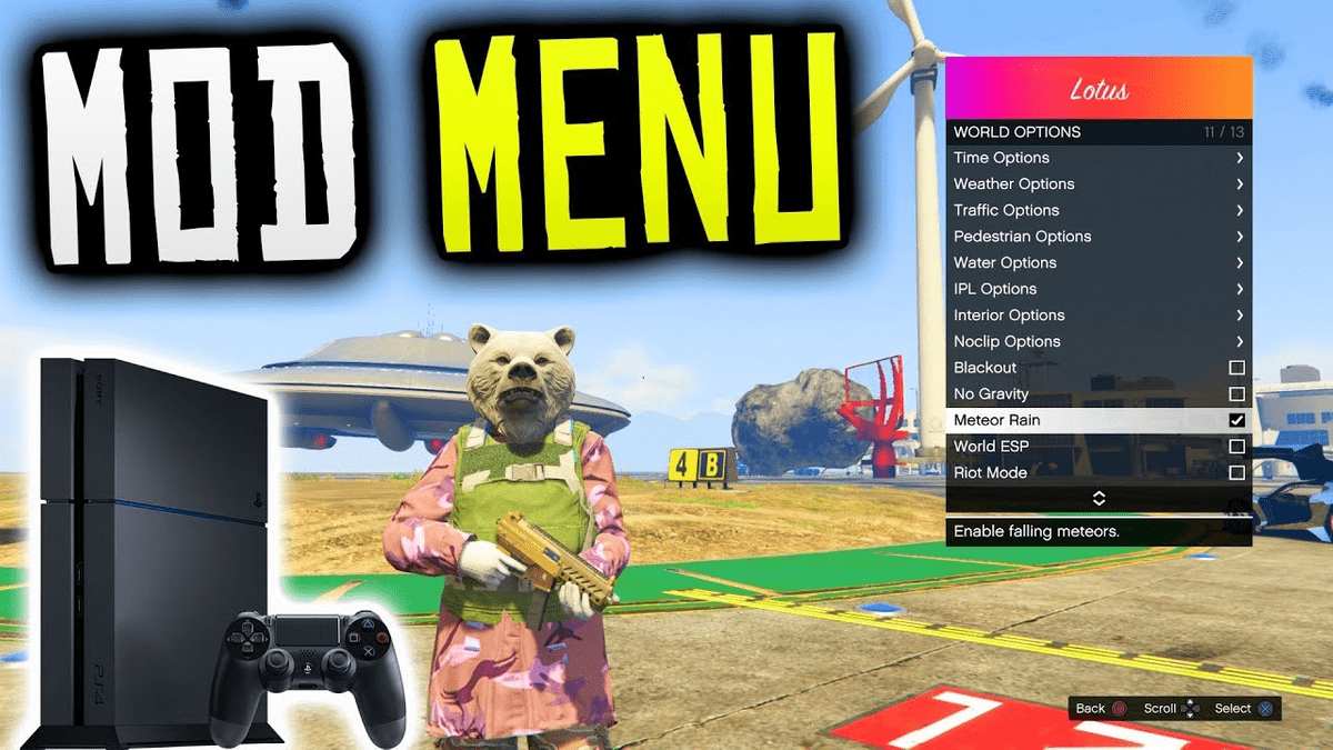 Mod menu gta 5 ps4 download usb