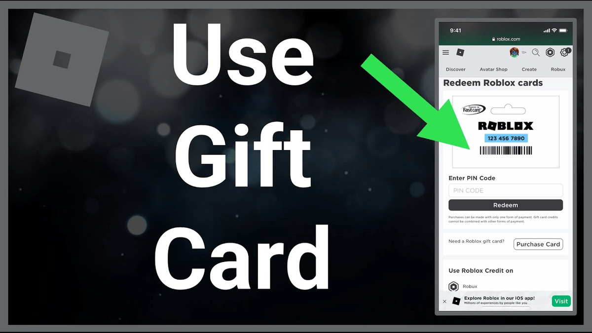 Roblox free gift card pin