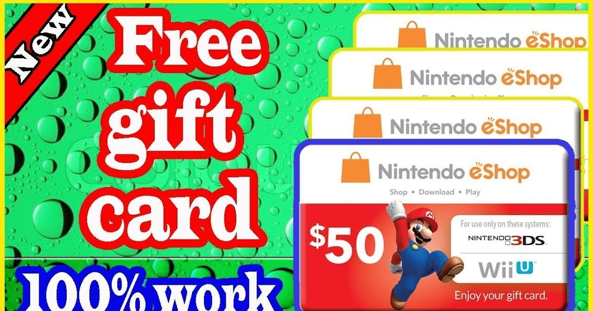 Nintendo card codes free