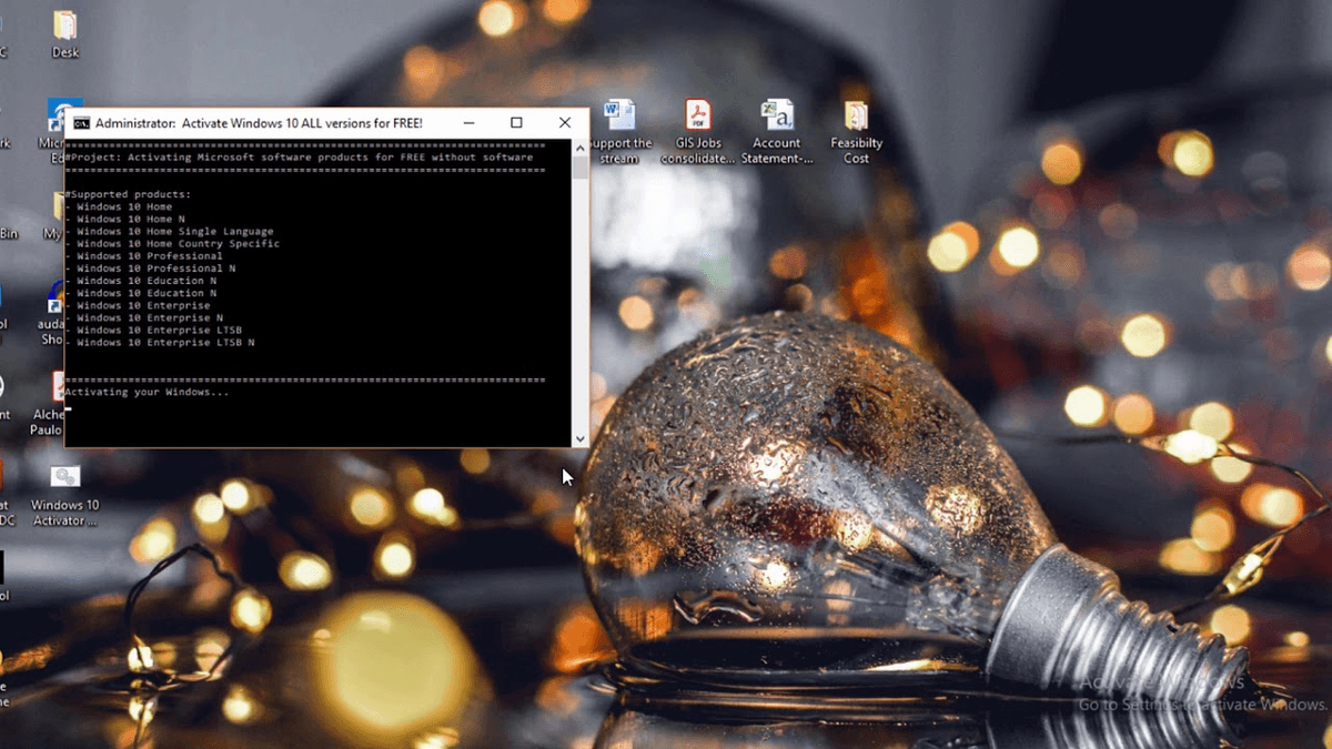 Windows go to settings activate windows