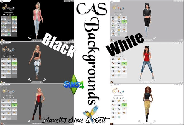 Sims 4 cas background white