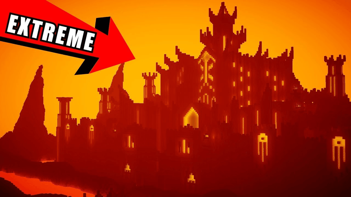 Minecraft nether castle map