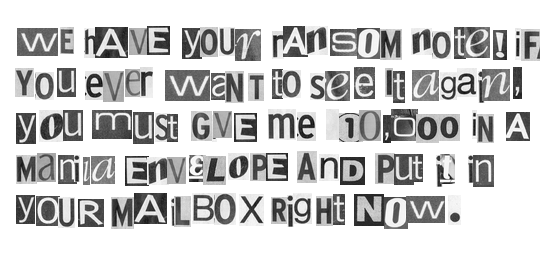 Online ransom letter generator