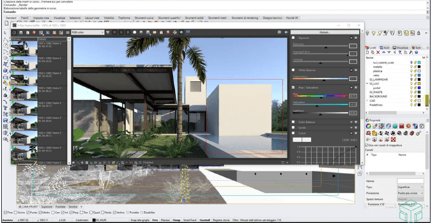How to set light for render rhino