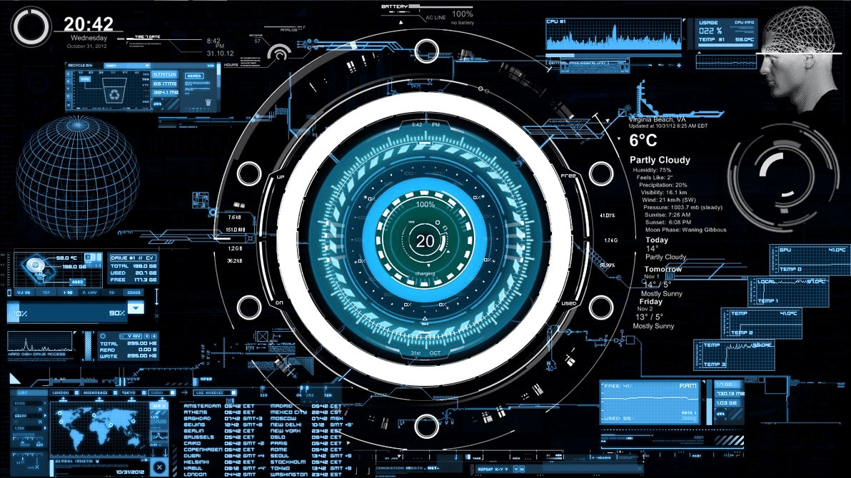 Rainmeter hardware monitor skin