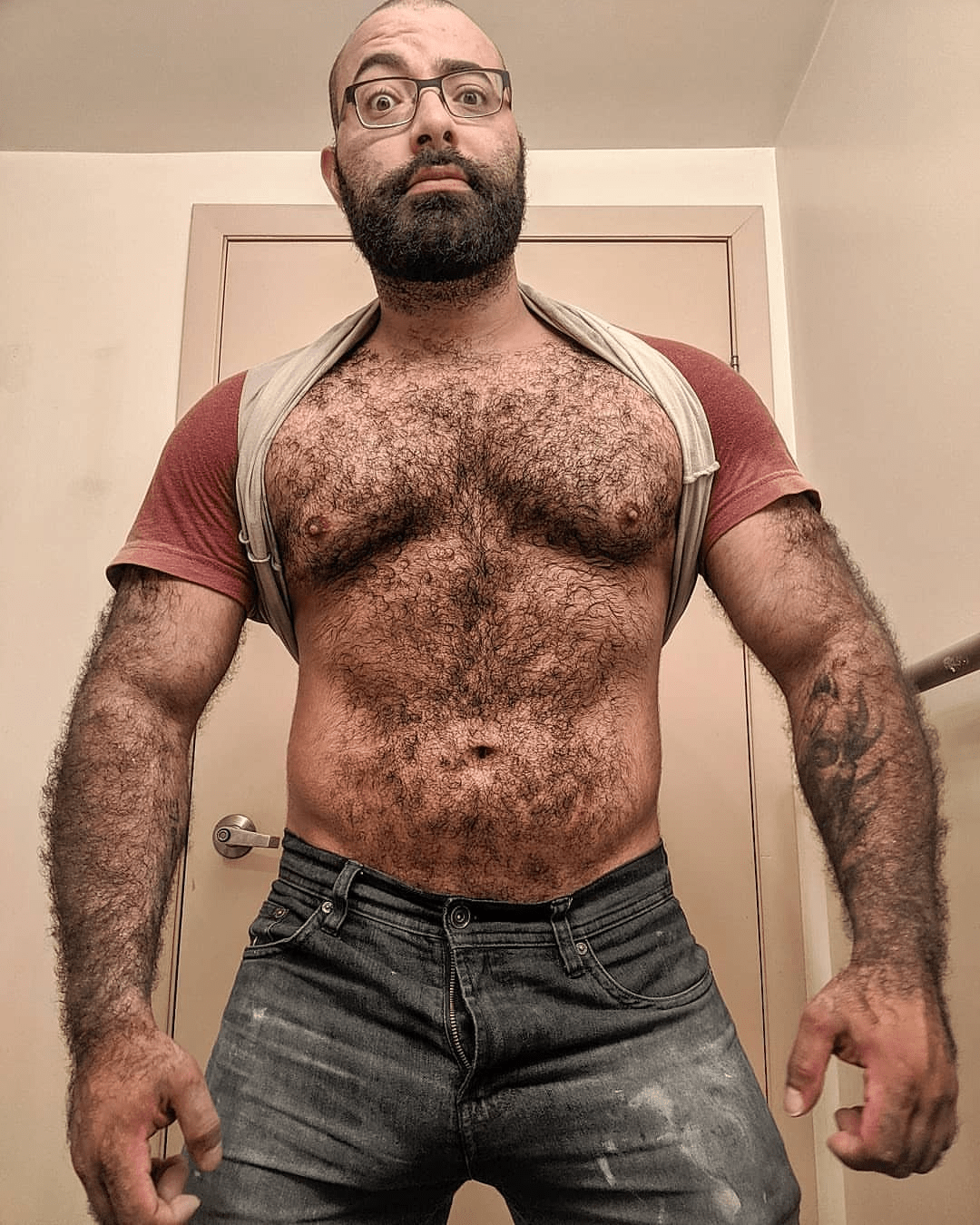 frontal view of a huge desi cock