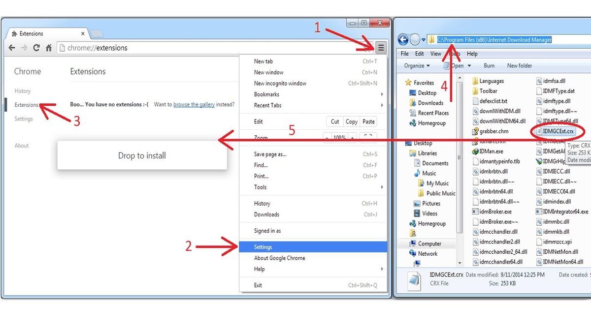Idm not showing in chrome